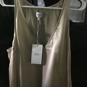 Silk sleeveless shell top  Armani never worn